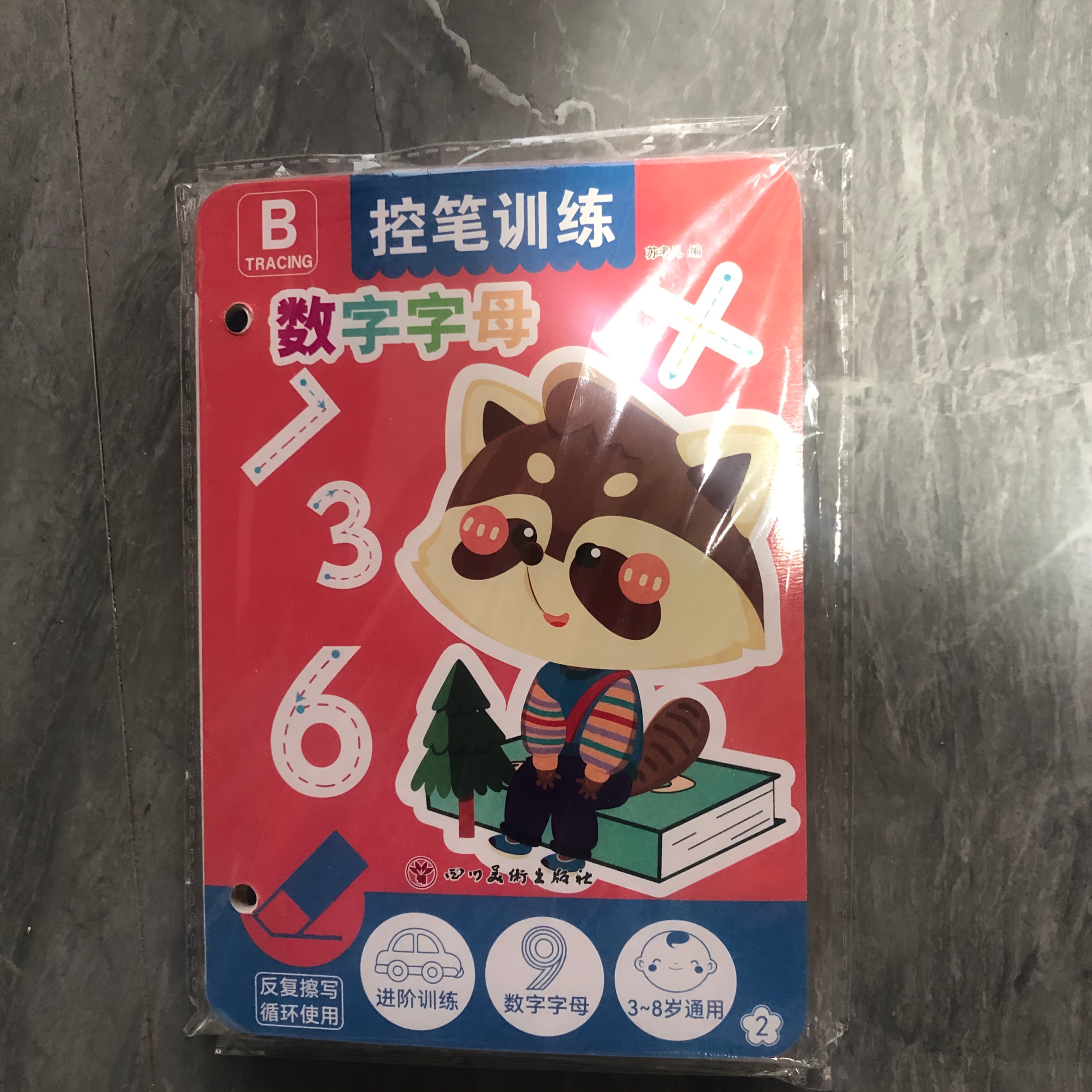 Educational Workbook Set with 2 Pens, 1 Eraser & Stickers