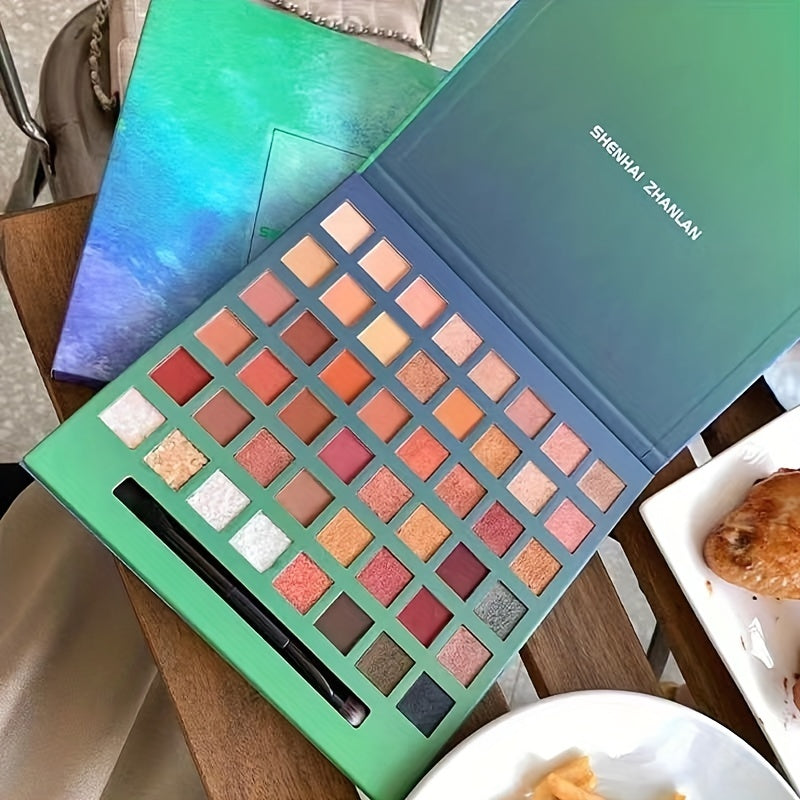 48 Rainbow Eyeshadow Palette Matte Pearly Finish for Natural Look