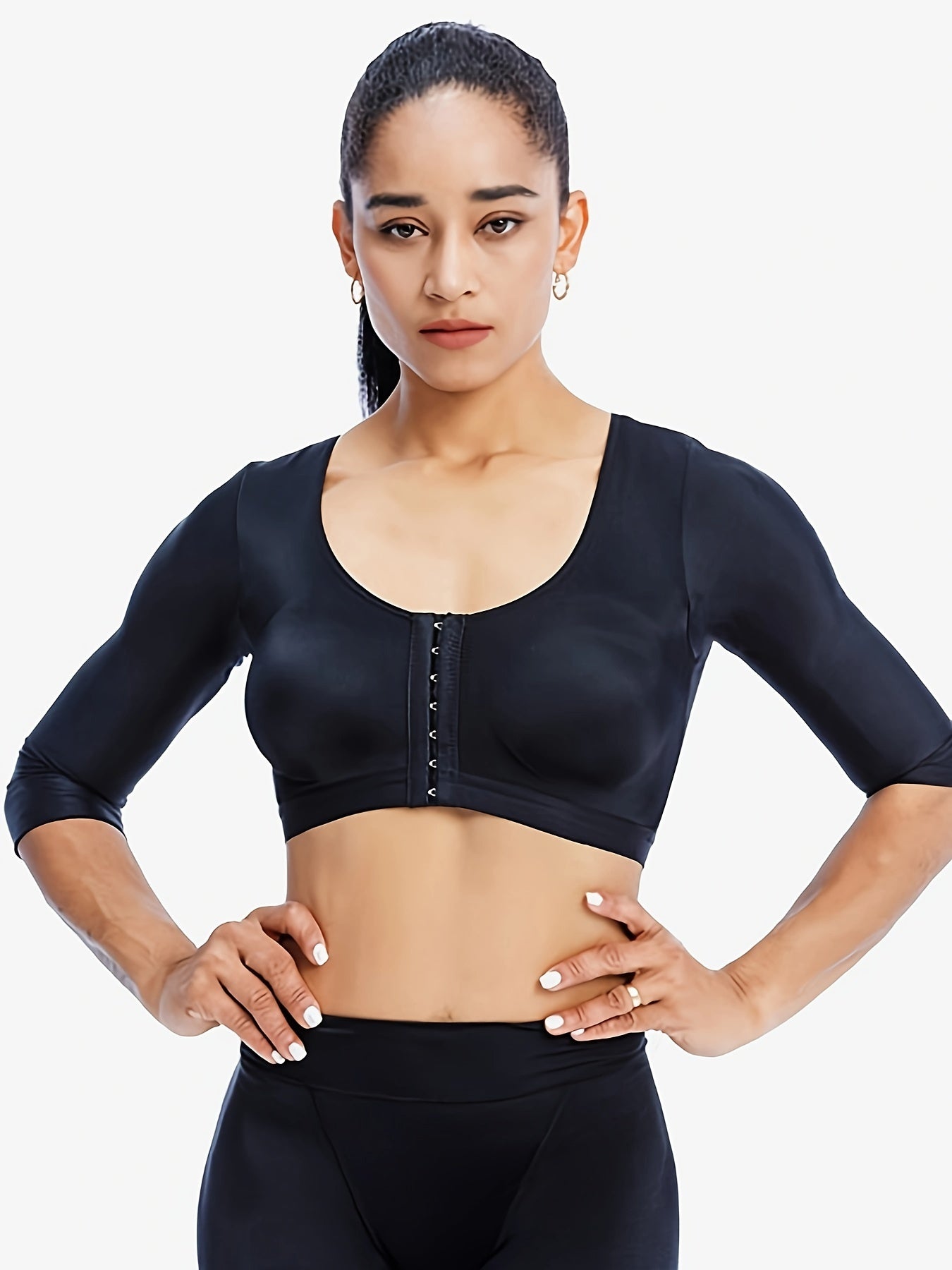  Sports Underwear Women's Front Closure Long Sleeve