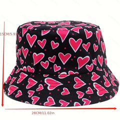 Love Graffiti Fisherman Hat Double-sided Wearing Sun Hat