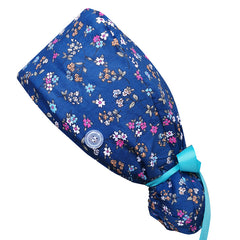 Floral Print Working Hat Adjustable Nurse Cap Hats Women Man Unisex Scrub Caps