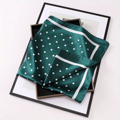 Polka Dot Bandana Silk Neckerchief Scarf Head Wrap Bag Handle Charm