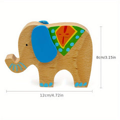 Wooden Elephant Balance Beam Toy for Hand Eye Coordination and Focus