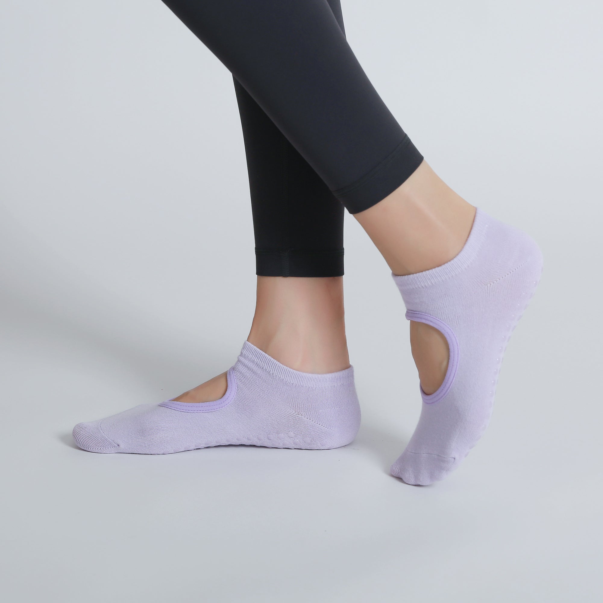 Breathable Non Slip Backless Yoga Socks for Pilates Ballet Barre
