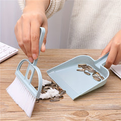 2pcs Small Broom Dustpan Set Household Tabletop Cleaning Desk Garbage Shovel
