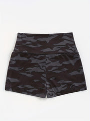 Camouflage Print Lounge Bottoms Elastic Waistband Shorts Womens