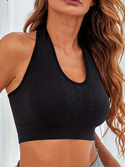 Halter Crop Top Comfy & Breathable Sports Top Women's Lingerie
