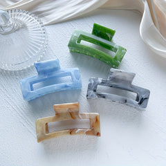 Colorful Rectangle Hair Claw Clips Non Slip Strong Hold Jaw Hair Clamps