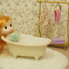 Nordic Style Bathtub Dollhouse Furniture Set