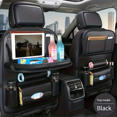 Car Seat Storage Bag Leather Hanging Bag Car Chair Back Folding Storage Bag