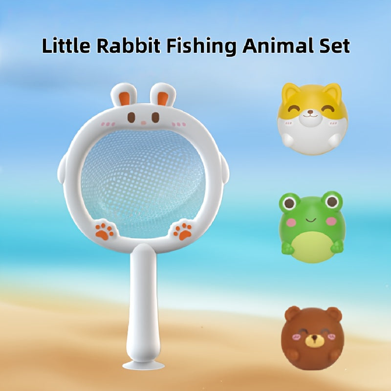 Net Catch Animal Bath Toy Floating Bathroom Play Toy PVC Toy