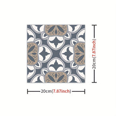 10pcs Waterproof Retro Tile Stickers for Bathroom Kitchen Living Room