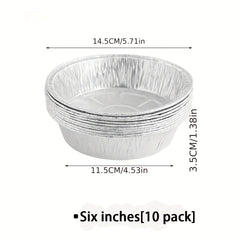 10pc Tinfoil Tray Set for Air Fryers BBQs Camping Parties
