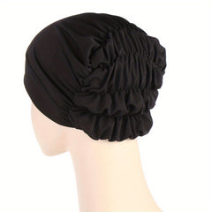Solid Head Scarf Turban Adjustable Breathable Head Wrap Lightweight Chemo Cap