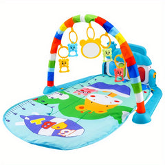 2-in-1 Baby Fitness Rack & Piano Play Mat - Educational Crawling Mat
