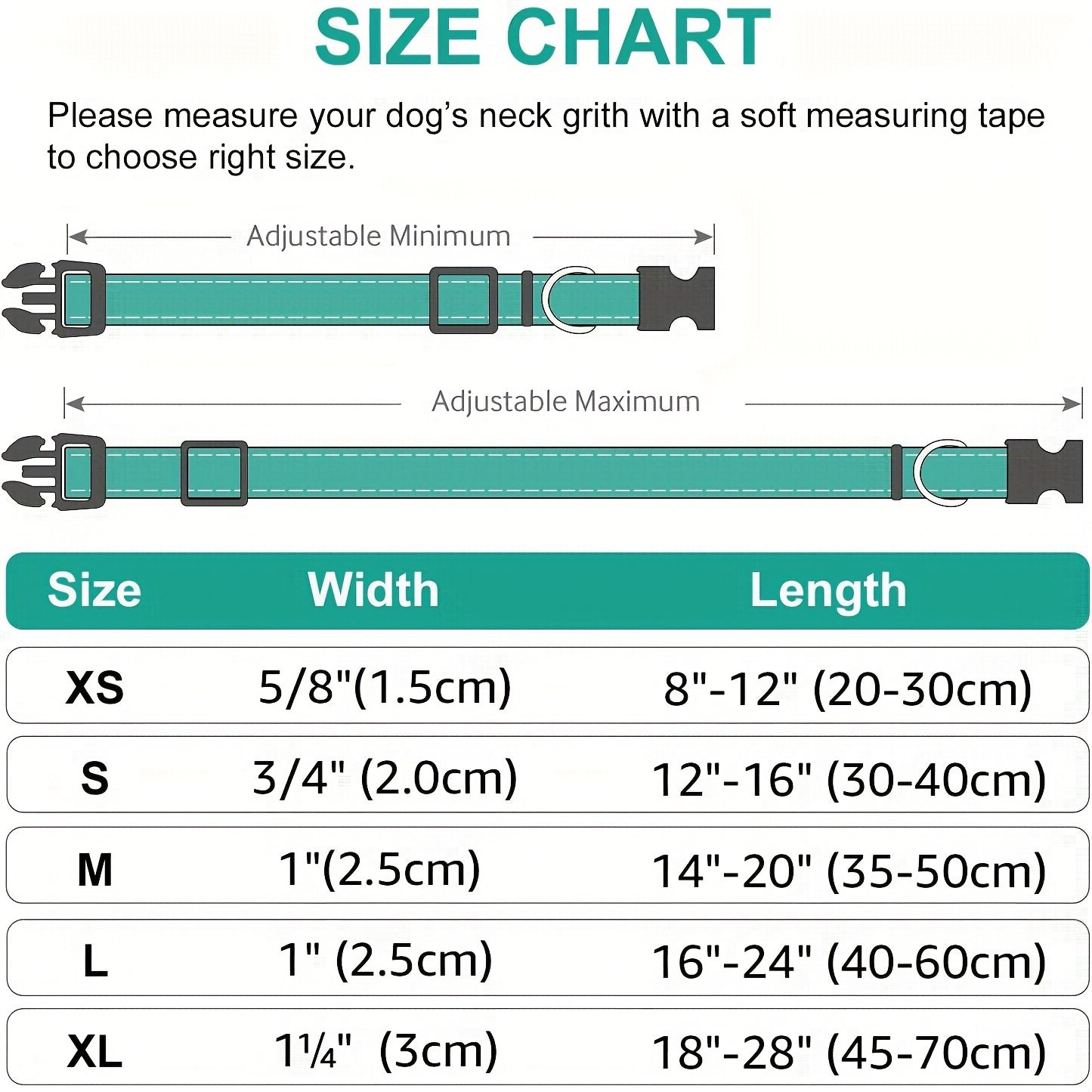 JOYTALE Reflective Dog Collar Neoprene Padded Nylon Pet Collar for Safety