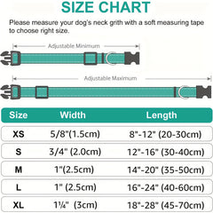 JOYTALE Reflective Dog Collar Neoprene Padded Nylon Pet Collar for Safety
