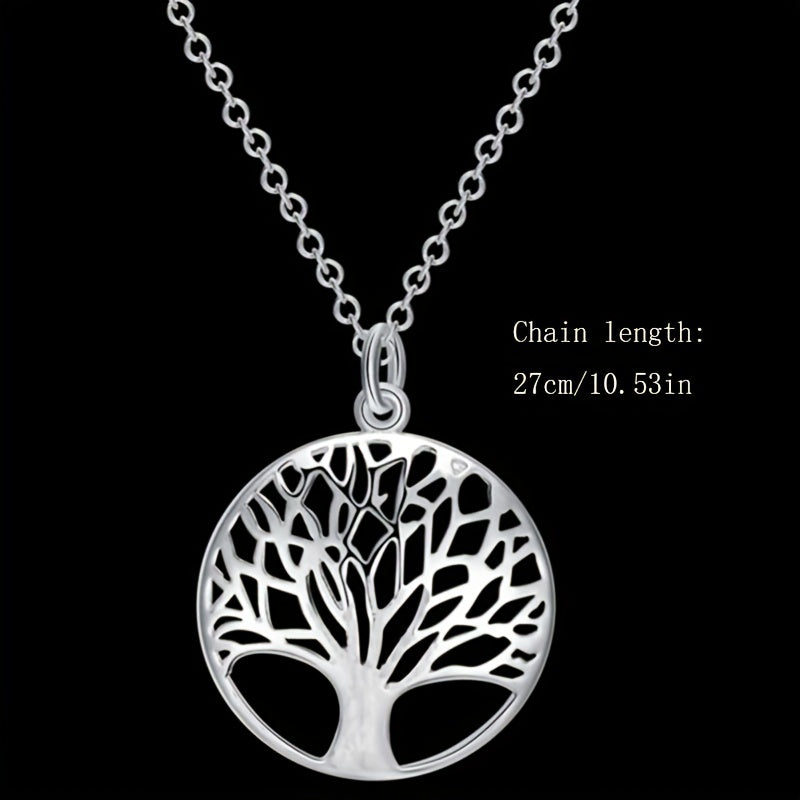 Tree Of Life Pendant Necklace Earring Set Wedding Jewelry Gift