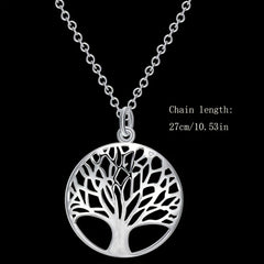 Tree Of Life Pendant Necklace Earring Set Wedding Jewelry Gift