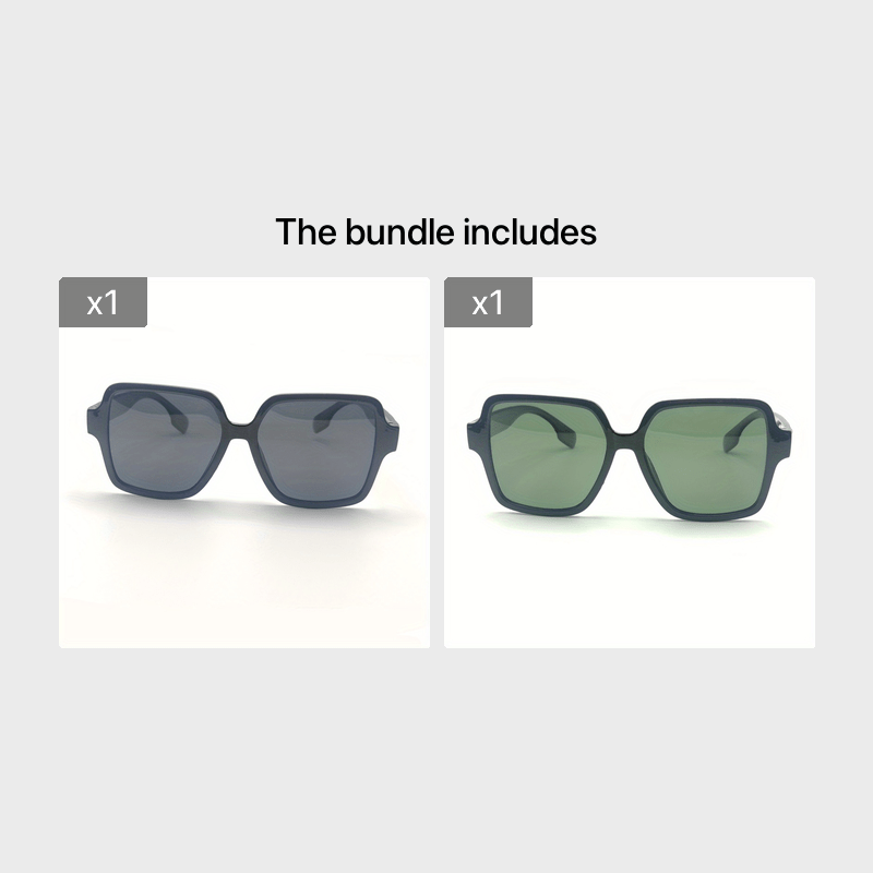 Men's Large Frame Polarized Sunglasses UV400 Eyewear with Case