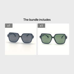 Men's Large Frame Polarized Sunglasses UV400 Eyewear with Case