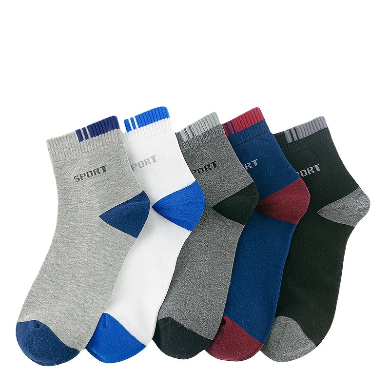 10pairs Men's Anti-odor Breathable Mid-calf Socks for Running