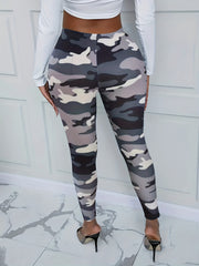  Camo Print Skinny Leggings