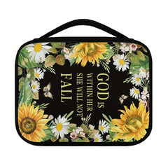 Sunflower Floral Bible Cover Case For Women Girls With Handle