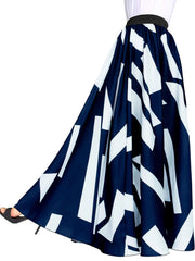  Street Style Random Print Maxi Skirt