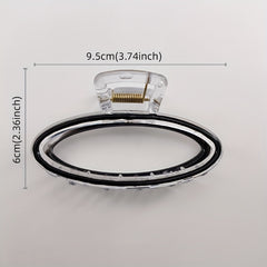 Transparent Oval Hair Claw Enamel Plastic Hair Accessories