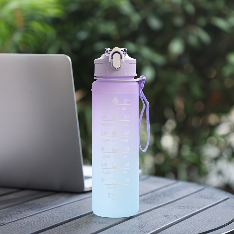 750ml Gradient Water Bottle with Straw