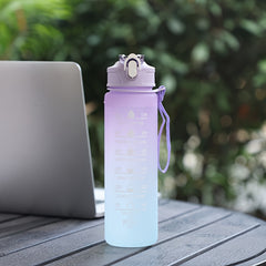750ml Gradient Water Bottle with Straw