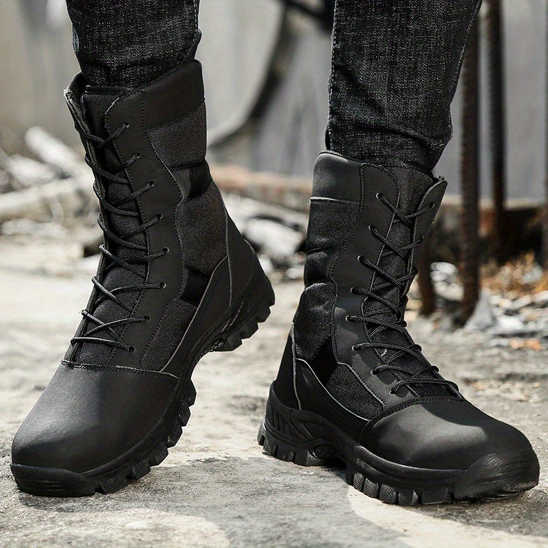 Boy's High Top Hiking Boots Non Slip Lace Up Durable Thermal Shoes Winter
