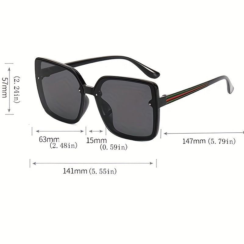 Oversized Square Frame Sunglasses Gradient Lens Glasses UV400