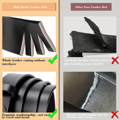  Leather Belt Square Pin Buckle Belt for Women