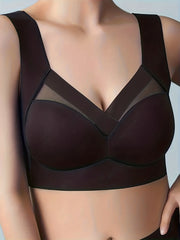Breathable Wireless Push Up Bra with Mesh