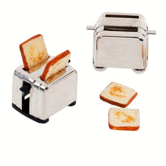Dollhouse Bread Maker 1:12 Scale Kitchen Scene Accessory with 2 Slices of Bread