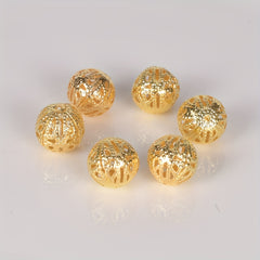40-50-100pcs 4-20mm Hollow Round Beads DIY Spacer Bracelet Necklace Jewelry