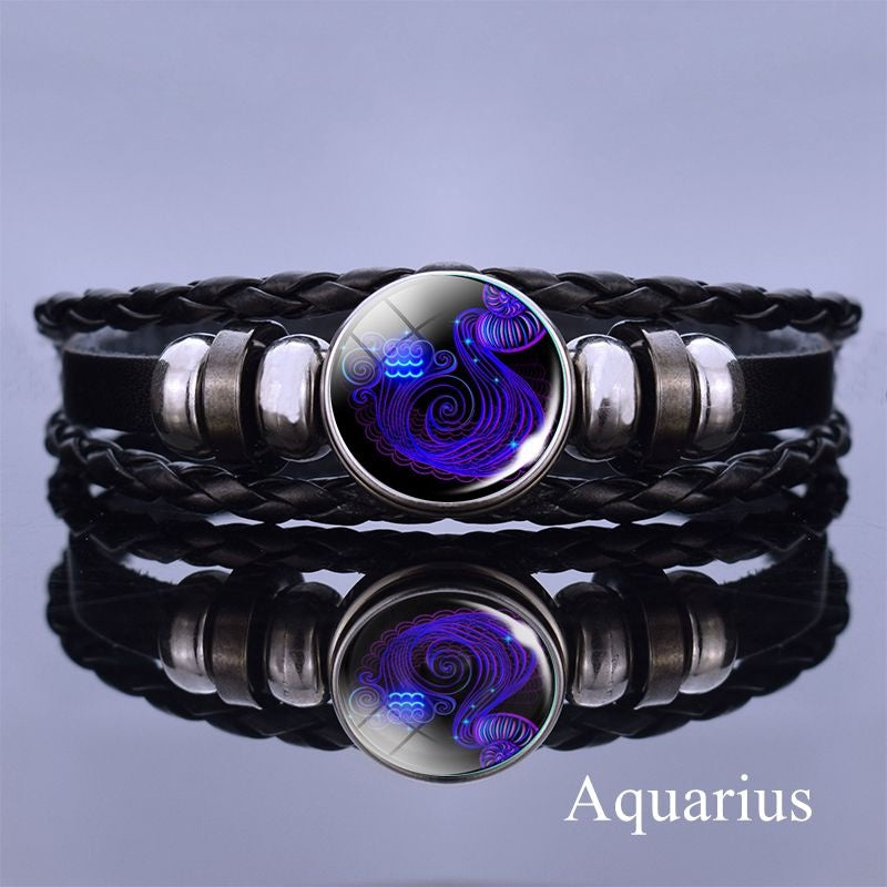12 Constellation Luminous Bracelet Layer Woven Bracelet
