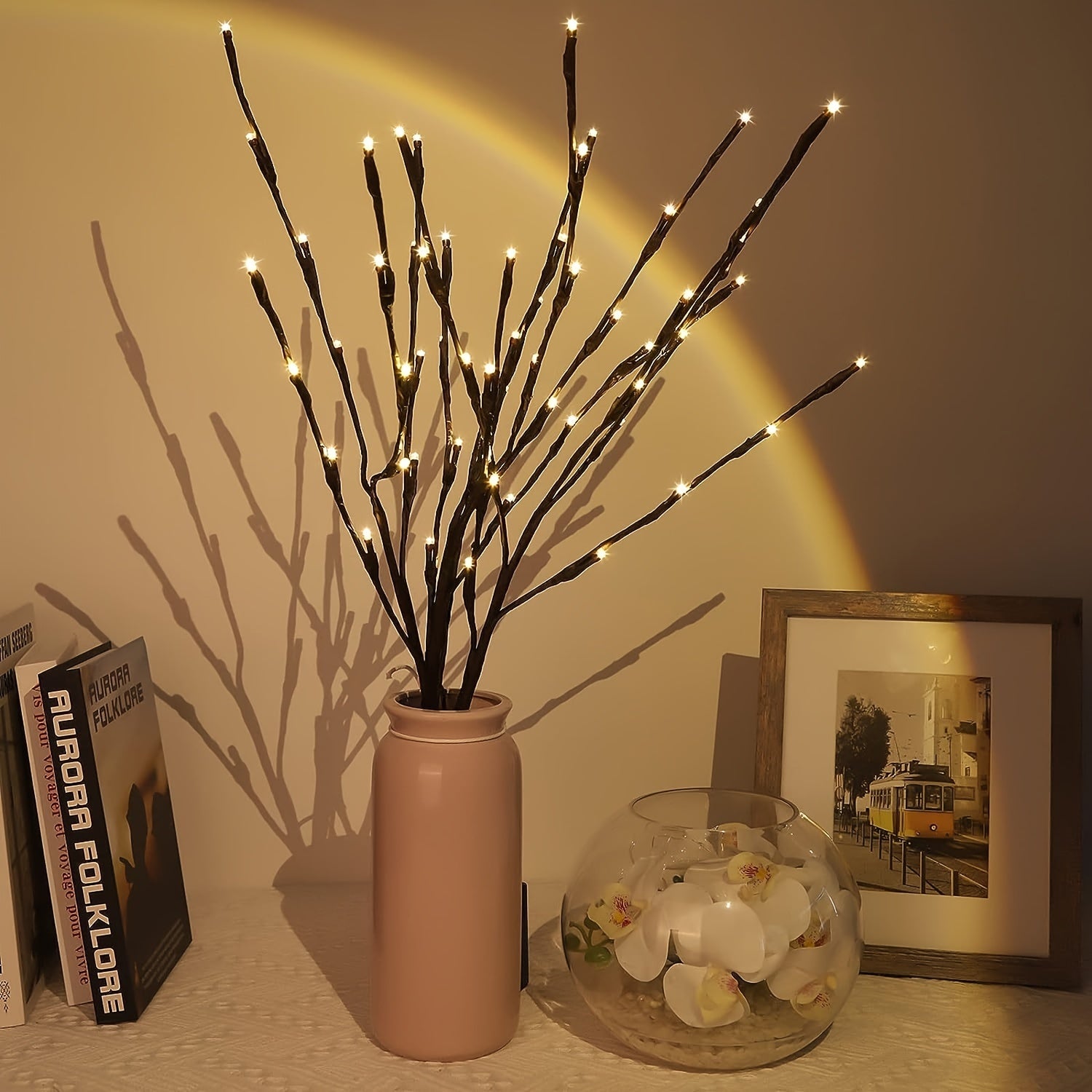 LED Branch Lights Night Light DIY Fairy Tree Lamp Energy Saving