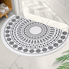 Moroccan Element Doormat Semi Circular Area Rug