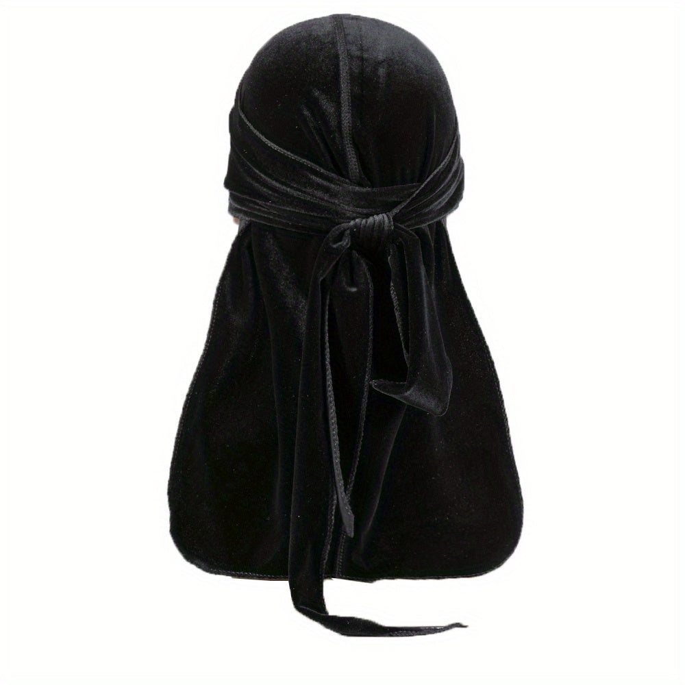 Men's Velvet Durag for 360 Waves + Long Tail