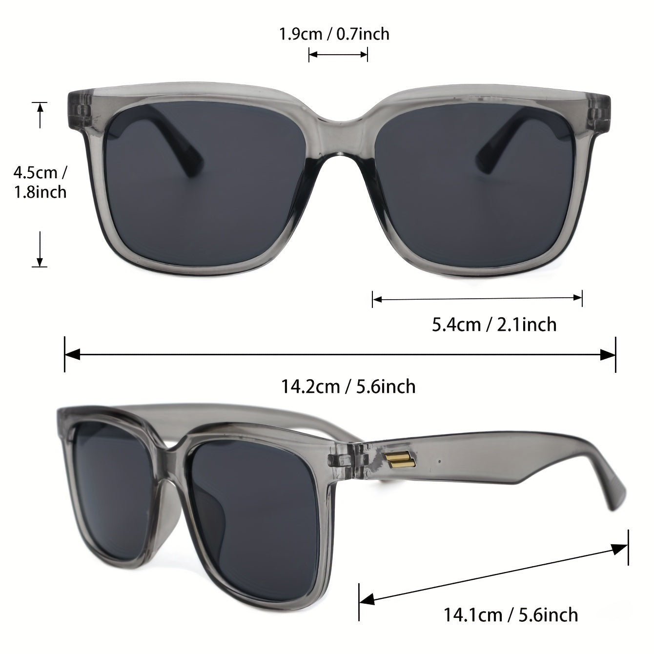 Square Sunglasses Anti Glare for Driving Beach Travel UV400