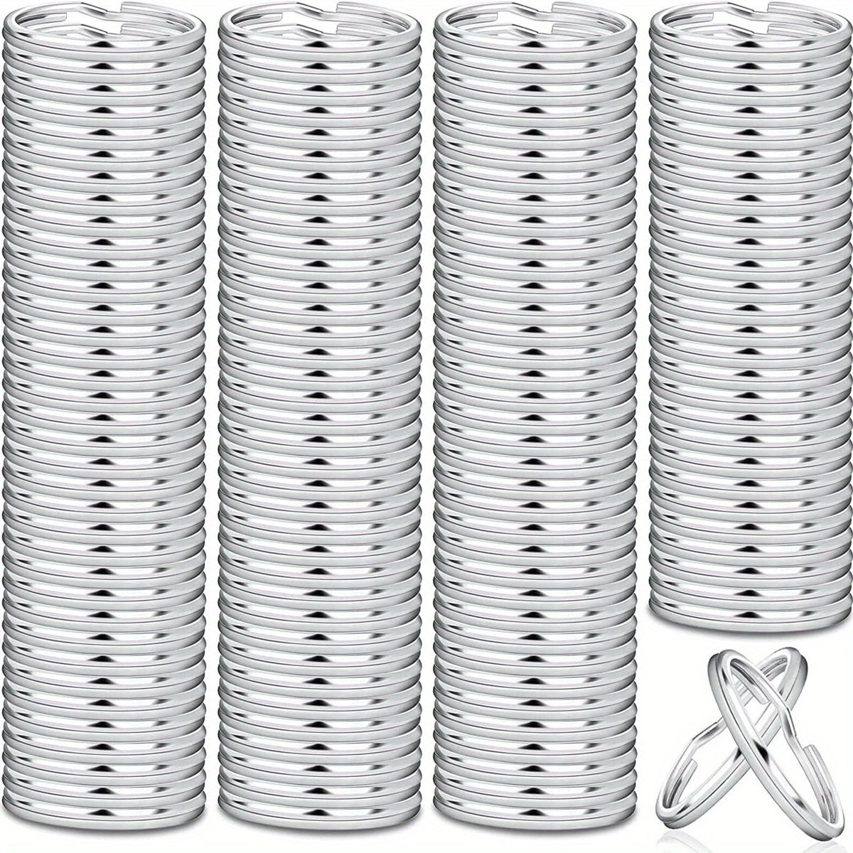 20pcs Silver Plated Blank Key Ring Split Rings Bulk 2.54 cm