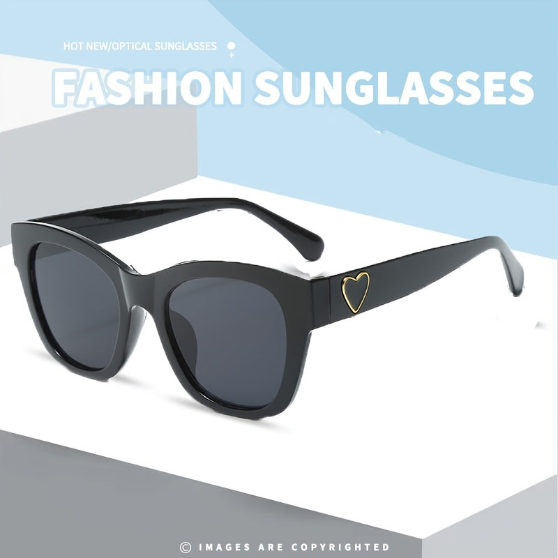 Heart Jelly Square Sunglasses UV400 Sun Shades Glasses