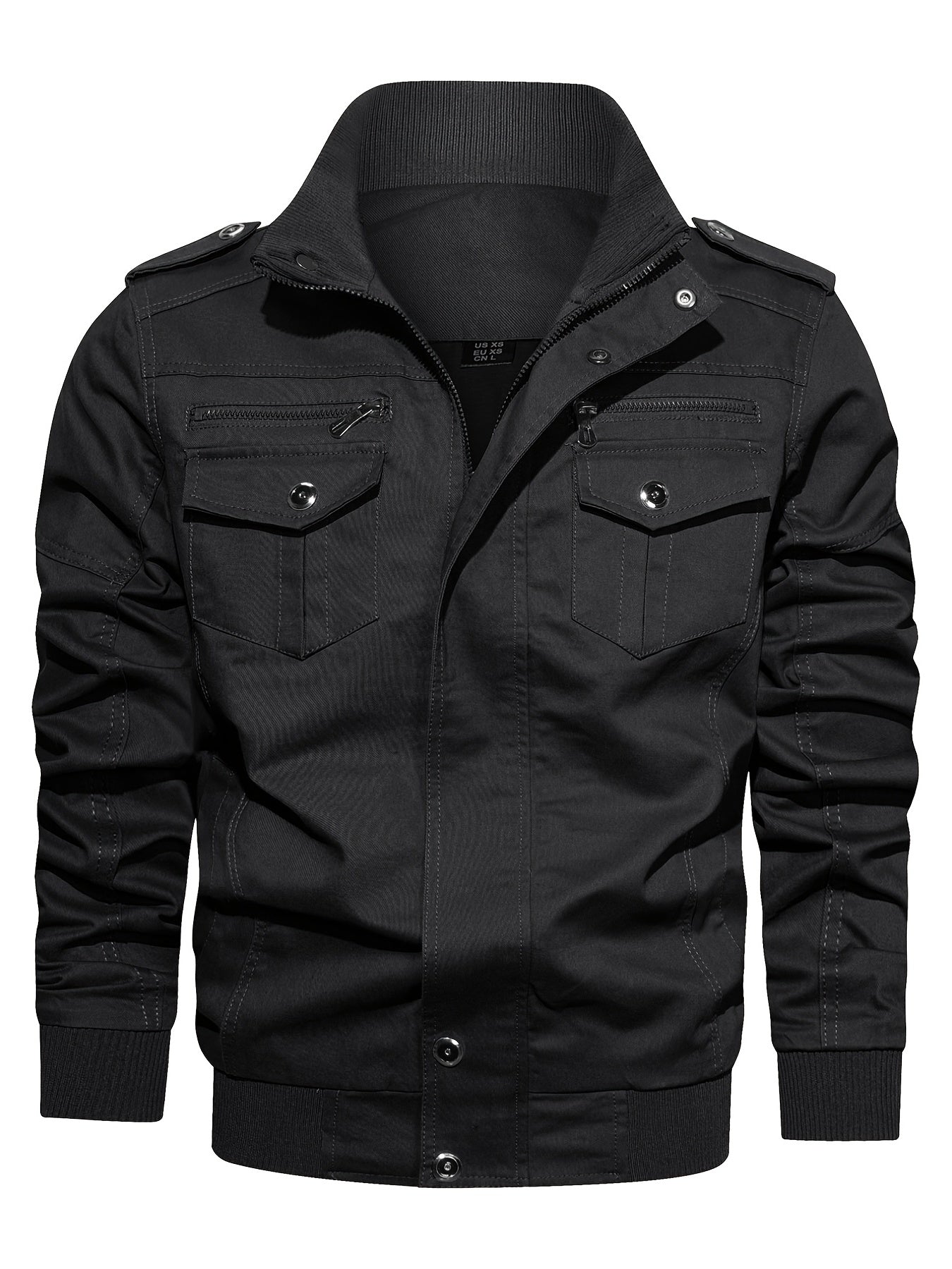 Men's Winter Thicken Military Jacket Casual Stand Collar Windbreaker Coat