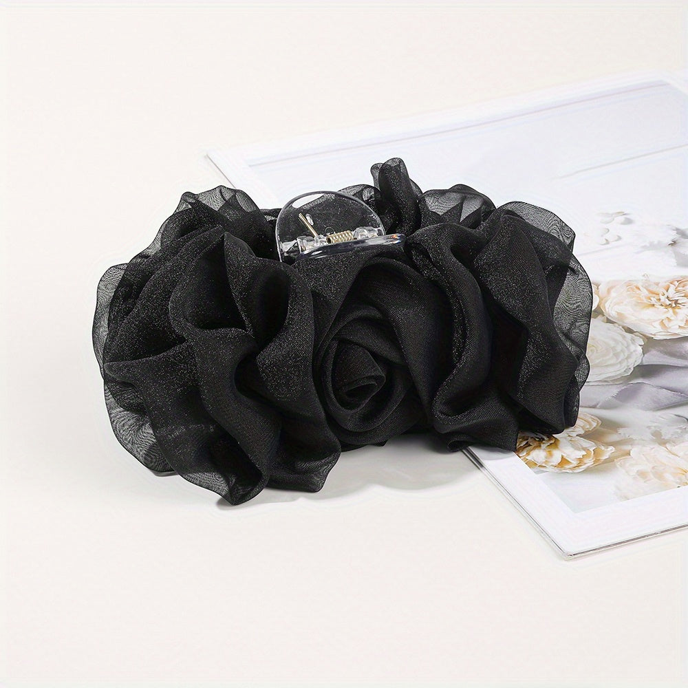 Large Solid Hair Claw Bow Hair Clip for Women
