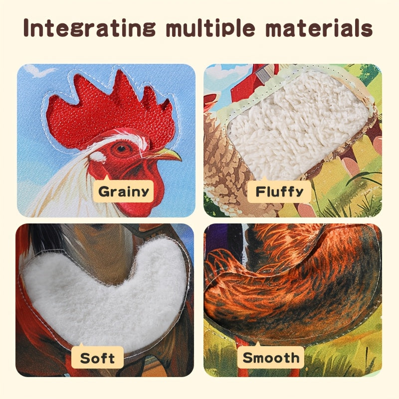 Interactive Farm Animal Touch Book Sensory Learning Toy for Youngsters