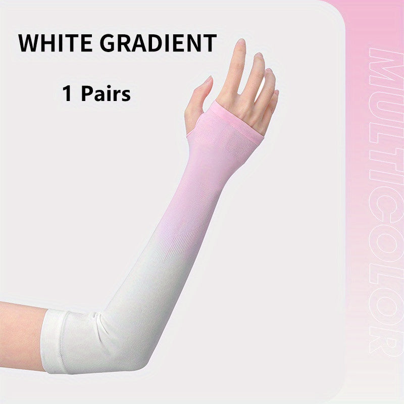 Gradient Ice Sleeve Sunscreen Arm Sleeves UV Protection Cycling Men Women