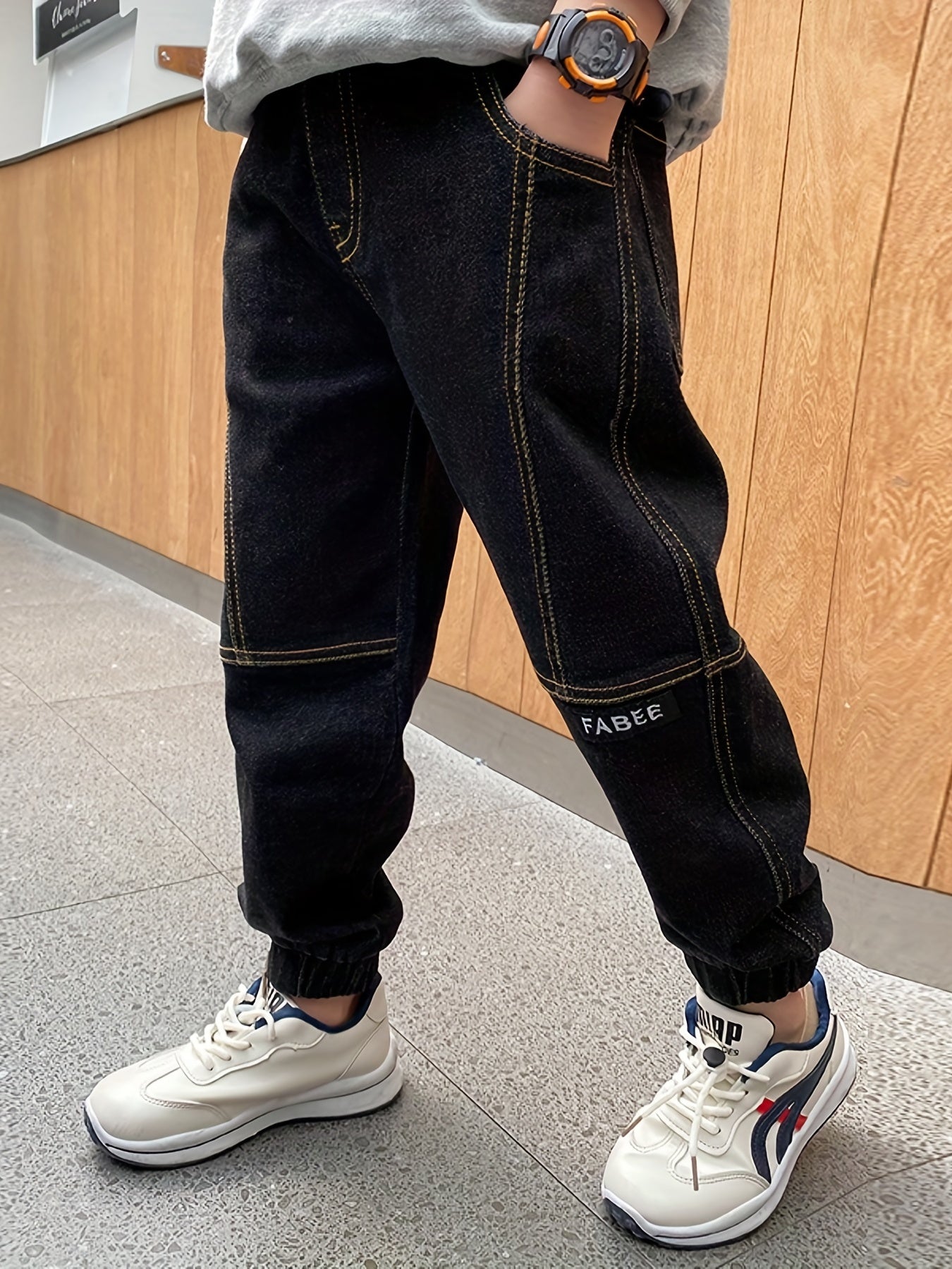Boys Denim Long Pants With Pocket Kids Clothing For Spring And Autumn